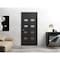 Sartodoors Sliding Closet Bi-fold Doors 84 x 96in, Quadro 4113 Matte Black W/ Frosted Glass, Sturdy Tracks QUADRO4113BF-BLK-8496 - alternate 2